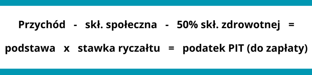 Ryczałt wzór